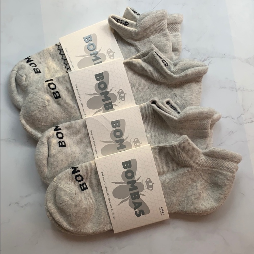 Bombas Gray Ankle Socks — Women’s Large (for @kj!)